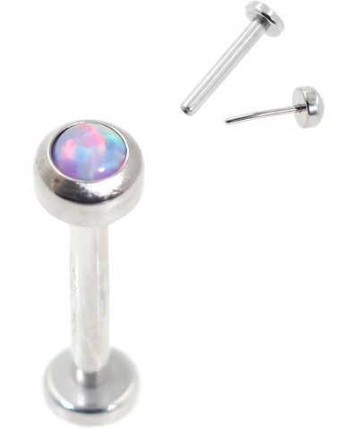 20g/18g/16g G23 Titanium Press Fit Threadless Push Pop in Labret Lip Monroe Tragus Earring Stud Piercing 1 pc-20g 2.5mm opal ...