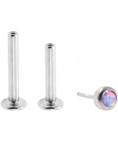 20g/18g/16g G23 Titanium Press Fit Threadless Push Pop in Labret Lip Monroe Tragus Earring Stud Piercing 1 pc-20g 2.5mm opal ...