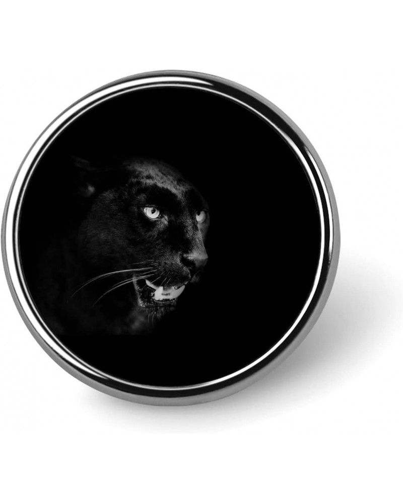 Black Panther Portrait Brooch Pins for Men Women Fashion Round Badge Collar Pin Dress Jacket Bag Decor $8.84 Brooches & Pins