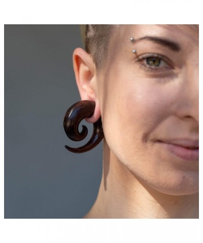 Premium Wood Taper Gauges | Handmade Spiral Stretchers for Men and Women | Eco-Friendly and Ethical 6mm - 2g - 1/4 inch Narra...