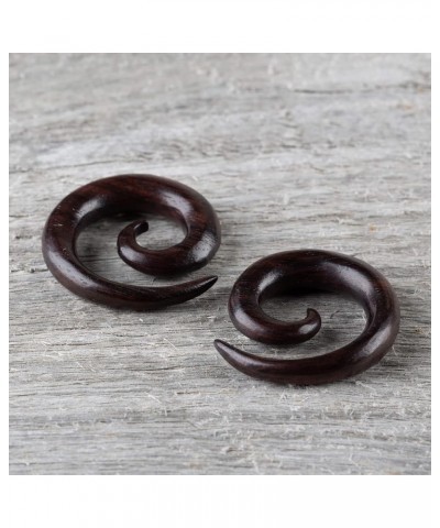 Premium Wood Taper Gauges | Handmade Spiral Stretchers for Men and Women | Eco-Friendly and Ethical 6mm - 2g - 1/4 inch Narra...