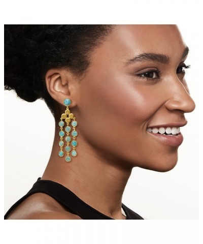 Amazonite Chandelier Earrings in 18kt Gold Over Sterling $62.50 Earrings