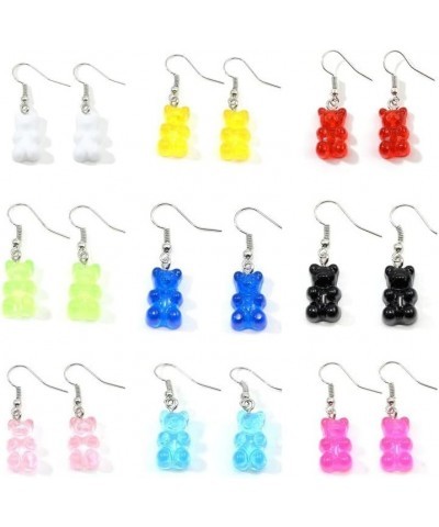 Creative Lovely Mini Gummy Bear Earrings Simple Cartoon Design Female Ear Hooks Dangle Accessories Gift,Clear Pink $5.71 Earr...