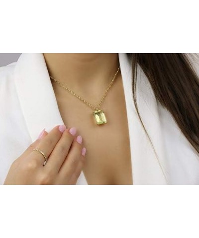 Choose Your Natural Gemstone Pendant With Chain 18k Gold Plated Beautiful Fashion jewelry Necklace For Girls and Womens Natur...