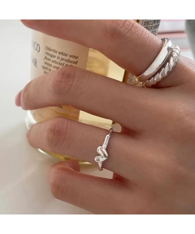 Gold Chunky Rings for Women Adjustable Silver Statement Rings Ball Dome Teardrop Rings Bold Wide Ring Thick Silver Rings Open...