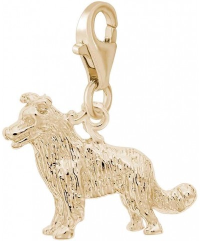 Border Collie Charm with Lobster Clasp yellow-gold-plated-silver $25.08 Bracelets