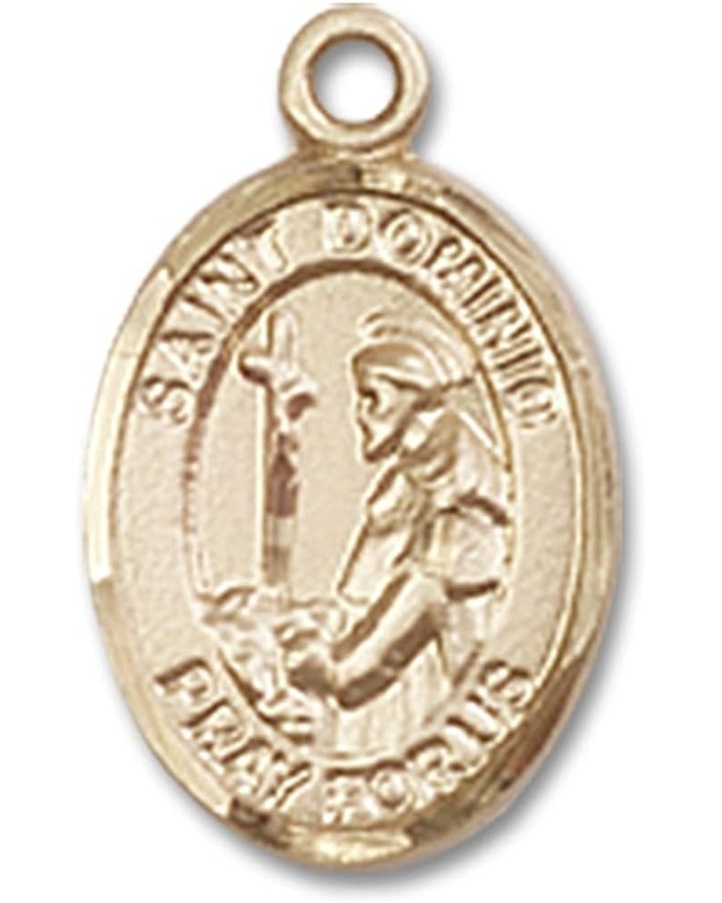 14 Karat Gold Catholic Patron Saint Medal Petite Charm Pendant, 1/2 Inch Saint Dominic De Guzman $100.58 Pendants