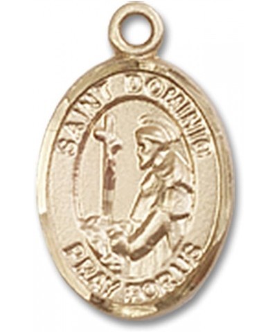 14 Karat Gold Catholic Patron Saint Medal Petite Charm Pendant, 1/2 Inch Saint Dominic De Guzman $100.58 Pendants