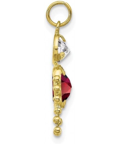 10K Yellow Gold January Birthstone Boy Charm Pendant for Women (L- 0.79 Inch, W- 0.4 Inch) $26.65 Pendants