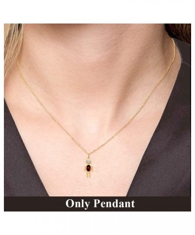 10K Yellow Gold January Birthstone Boy Charm Pendant for Women (L- 0.79 Inch, W- 0.4 Inch) $26.65 Pendants