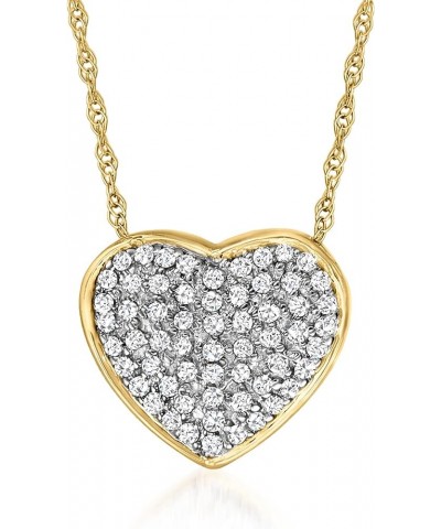 0.25 ct. t.w. Diamond Heart Pendant Necklace 14kt Yellow Gold 18.0 Inches $159.10 Necklaces