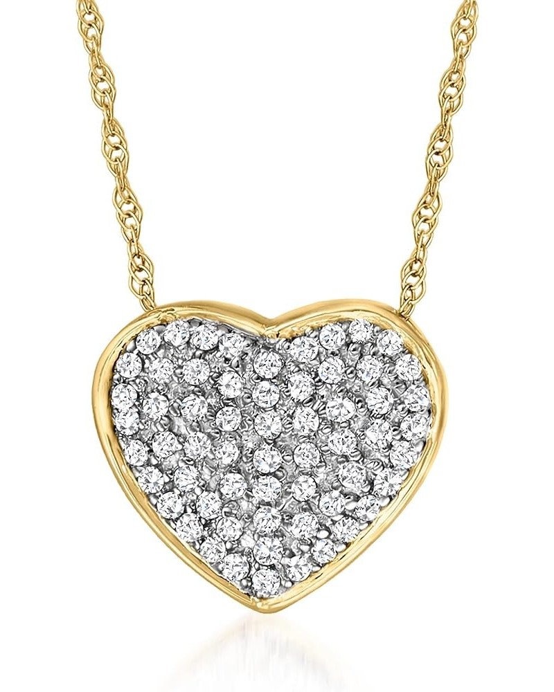 0.25 ct. t.w. Diamond Heart Pendant Necklace 14kt Yellow Gold 18.0 Inches $159.10 Necklaces