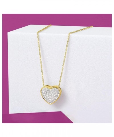 0.25 ct. t.w. Diamond Heart Pendant Necklace 14kt Yellow Gold 18.0 Inches $159.10 Necklaces