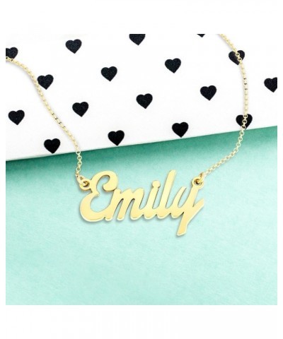 14K Personalized Name Necklace in Painter Font by JEWLR 18.0 Inches White Gold $61.20 Necklaces