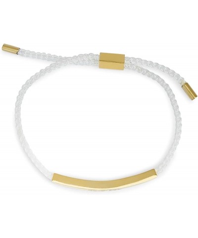 Shema Israel Jewish Prayer String Bracelet With Stainless Steel Tube White String $15.80 Bracelets