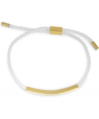 Shema Israel Jewish Prayer String Bracelet With Stainless Steel Tube White String $15.80 Bracelets