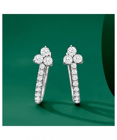 0.50 ct. t.w. Diamond Trio Huggie Hoop Earrings in 14kt White Gold $270.00 Earrings