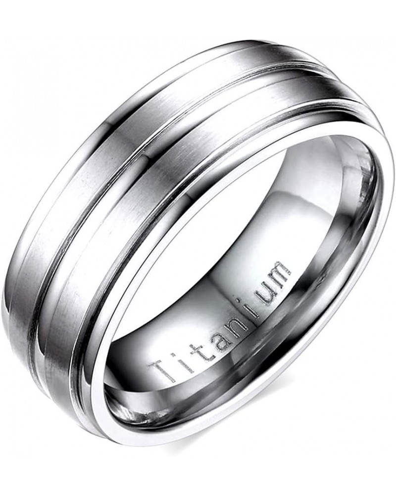 Mens's Titanium Steel Band Ring Titanium Steel Supernatural Dean's Band Ring for Men Women Fans (10, Silver) $8.99 Rings