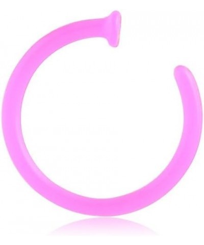 Bioflex Open Nose Ring Hoop Choose Your Color, Choose Your Size 20G 5/16" - Pink $9.11 Body Jewelry