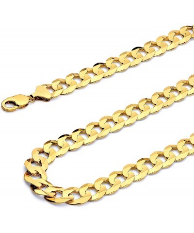 14K Solid Gold Cuban Link Curb Chains (Select Options) 9 Inches Yellow Gold $1.00 Necklaces