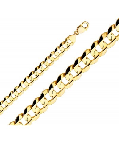 14K Solid Gold Cuban Link Curb Chains (Select Options) 9 Inches Yellow Gold $1.00 Necklaces