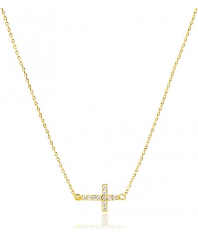 Women Teen Girls Tiny Cross Pendant Necklace for Women Simply Cross Necklace Gold Dipped Made in Korea Cross(3) - Gold $9.35 ...