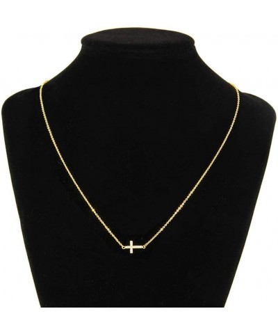 Women Teen Girls Tiny Cross Pendant Necklace for Women Simply Cross Necklace Gold Dipped Made in Korea Cross(3) - Gold $9.35 ...