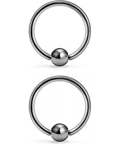 14G 16G G23 Titanium Captive Bead Ring Nose Rings Hoop Eyebrow Lip Septum Rings Piercing Ear Tragus Cartilage Daith Rook Earr...