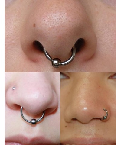 14G 16G G23 Titanium Captive Bead Ring Nose Rings Hoop Eyebrow Lip Septum Rings Piercing Ear Tragus Cartilage Daith Rook Earr...