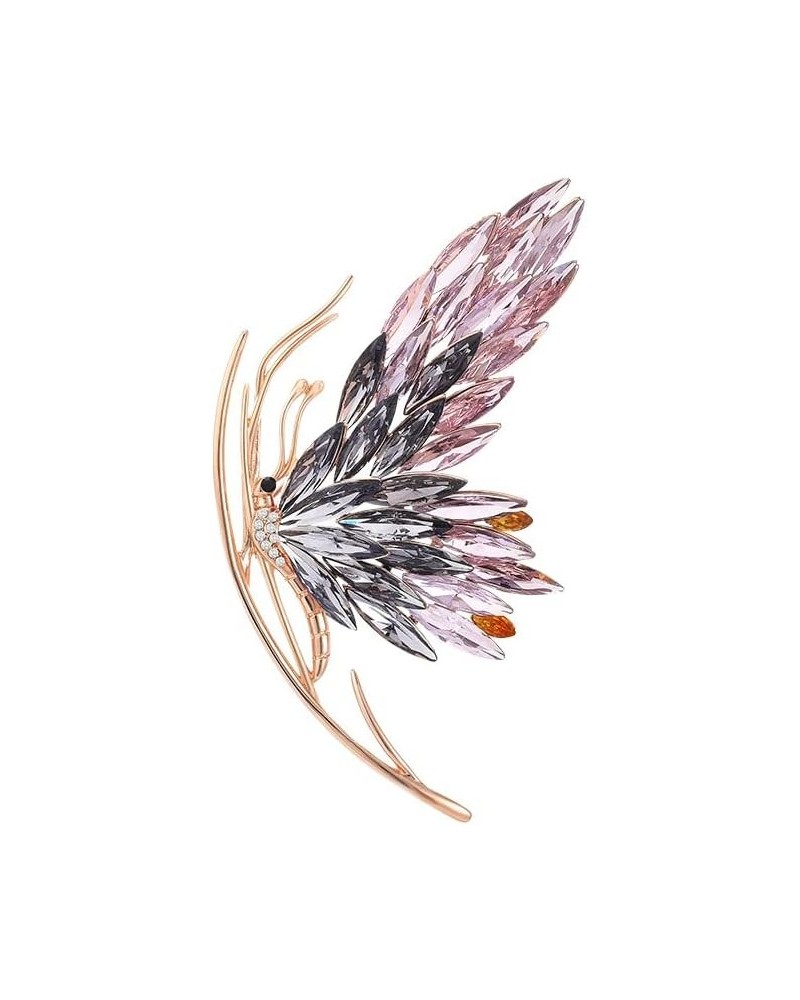 Dragon/Butterfly/Phoenix/Fox/Peacock/Bee Brooch for Women Rhinestone Animal Brooch Pin 18k Gold Plated Animal Lapel Pin Jewel...