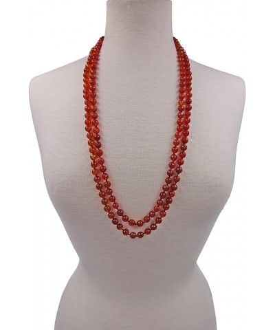 60-Inch 8MM Faceted Finish Genuine Stone Endless Infinity or Multi Strand Statement Necklace. Faceted carnelian $14.81 Necklaces