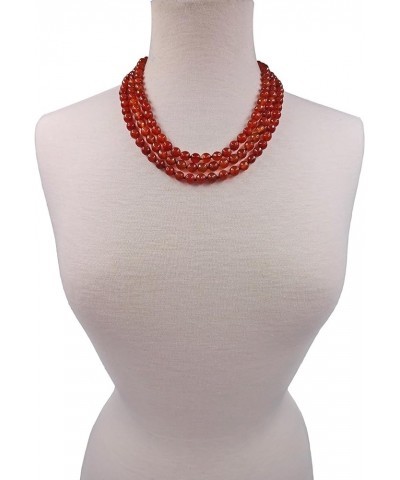 60-Inch 8MM Faceted Finish Genuine Stone Endless Infinity or Multi Strand Statement Necklace. Faceted carnelian $14.81 Necklaces