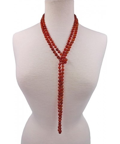 60-Inch 8MM Faceted Finish Genuine Stone Endless Infinity or Multi Strand Statement Necklace. Faceted carnelian $14.81 Necklaces