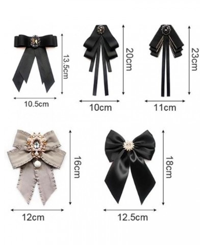 Women's Unisex Bow Tie Brooch Ladies Pearl Crystal Pendant Lapel Pin Shirt Tie Bow Tie Suit Accessories One size 15 $25.32 Br...