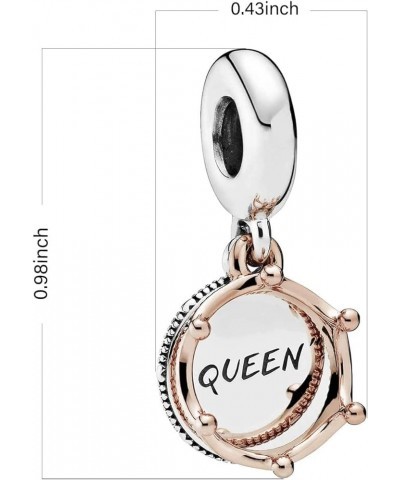 Queen Happy Birthday Hot Air Balloon Family Puppy Charm 925 Sterling Silver Charms for Bracelets and Necklaces Mother's day J...