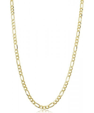 14k Yellow Gold Filled Solid Figaro Link Chain Necklace for Men and Women (3.3 mm, 4.2 mm, 5.2 mm, 6 mm, 7.8 mm or 8.6 mm) 36...