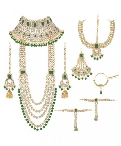 Traditional Jewelry Bollywood Ethnic Wedding Bridal Kundan and Beaded Necklace Set for Women $31.27 Jewelry Sets