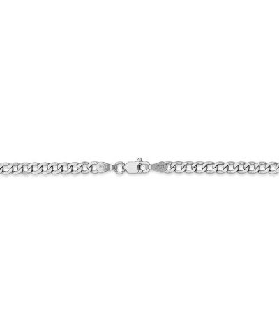 3.35mm, 14K White Gold, Hollow Curb Link Chain Necklace 22.0 Inches $291.53 Necklaces