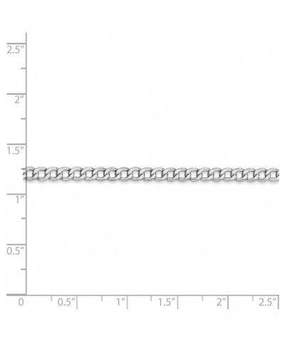 3.35mm, 14K White Gold, Hollow Curb Link Chain Necklace 22.0 Inches $291.53 Necklaces