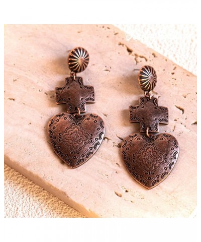 Rustic Couture's Western Earrings for Women Cowgirl Dangling Turquiose Concho Western Jewelry G-Bronze $8.62 Earrings