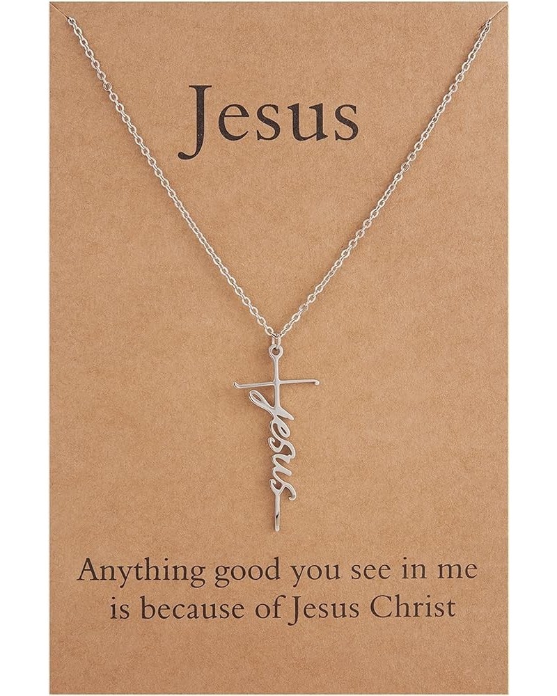 Faith Cross Necklace for Women Religious Gifts for Women Christian Jewelry Gifts for Women 04-Jesus $11.59 Necklaces