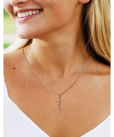 Faith Cross Necklace for Women Religious Gifts for Women Christian Jewelry Gifts for Women 04-Jesus $11.59 Necklaces