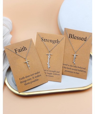 Faith Cross Necklace for Women Religious Gifts for Women Christian Jewelry Gifts for Women 04-Jesus $11.59 Necklaces