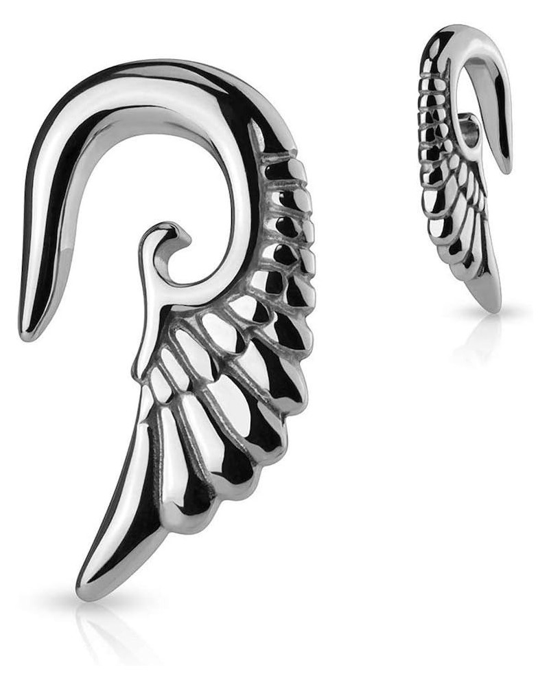 Angelic Wing Hanging 316L Surgical Steel Taper Earrings 4GA (5mm) $10.80 Body Jewelry