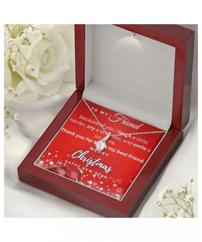 Christmas Gift Necklace – Comes With Merry Christmas and Happy New Year Message Card and a Gift Box To My Friend $28.58 Neckl...