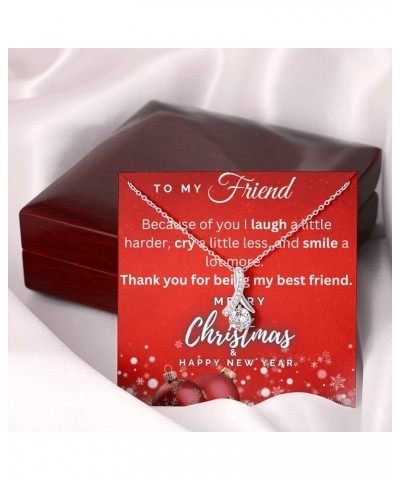 Christmas Gift Necklace – Comes With Merry Christmas and Happy New Year Message Card and a Gift Box To My Friend $28.58 Neckl...