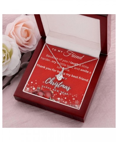 Christmas Gift Necklace – Comes With Merry Christmas and Happy New Year Message Card and a Gift Box To My Friend $28.58 Neckl...