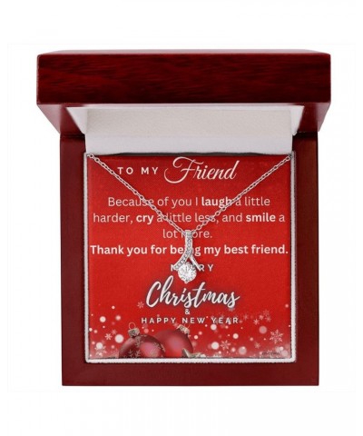 Christmas Gift Necklace – Comes With Merry Christmas and Happy New Year Message Card and a Gift Box To My Friend $28.58 Neckl...