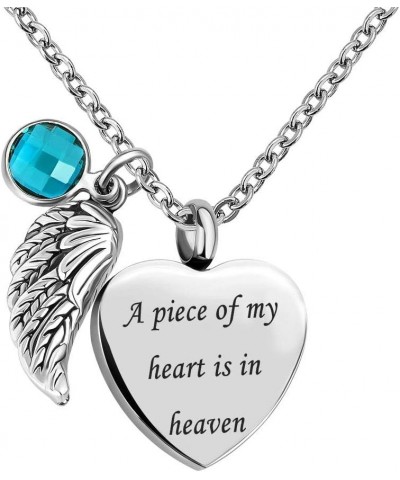 Love Heart Angel Wings Urn Necklace for Ashes Stainless Steel Keepsake Memorial Cremation December $7.55 Necklaces