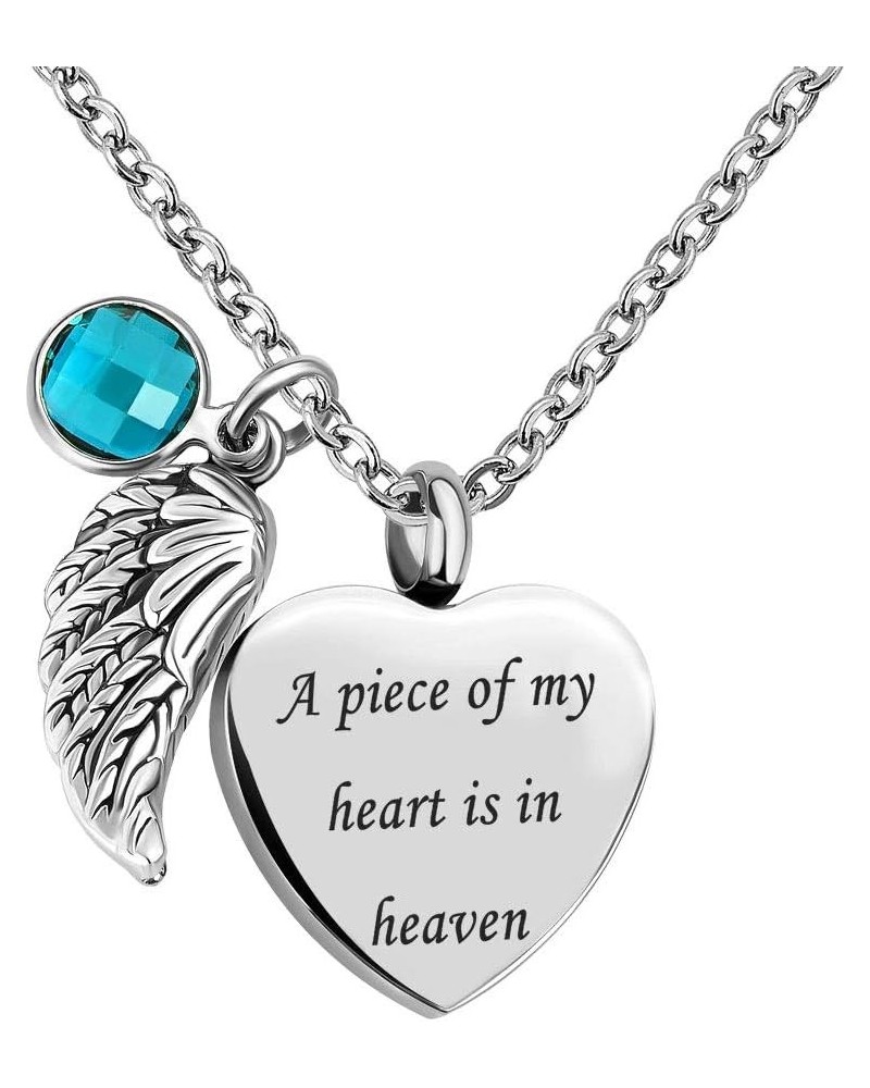 Love Heart Angel Wings Urn Necklace for Ashes Stainless Steel Keepsake Memorial Cremation December $7.55 Necklaces